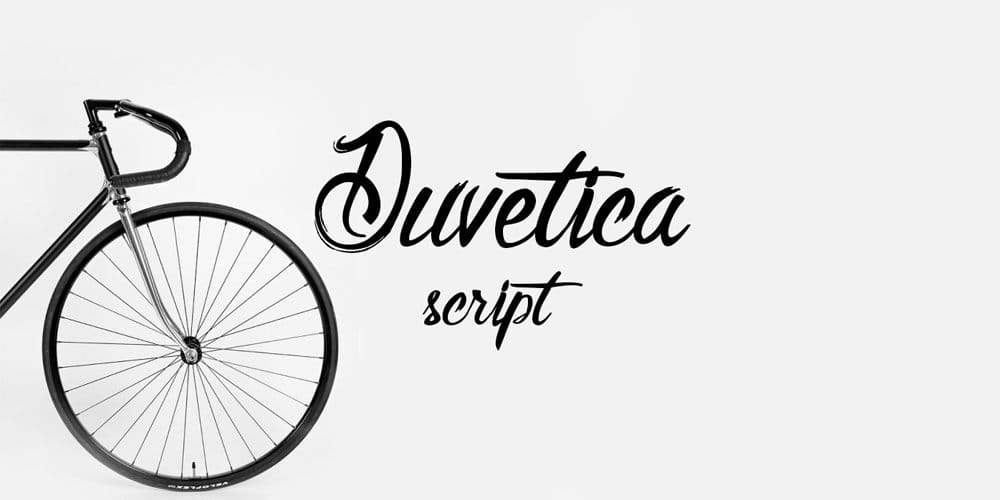 250 + Free Modern Script Fonts for Designers 351 Duvetica Font