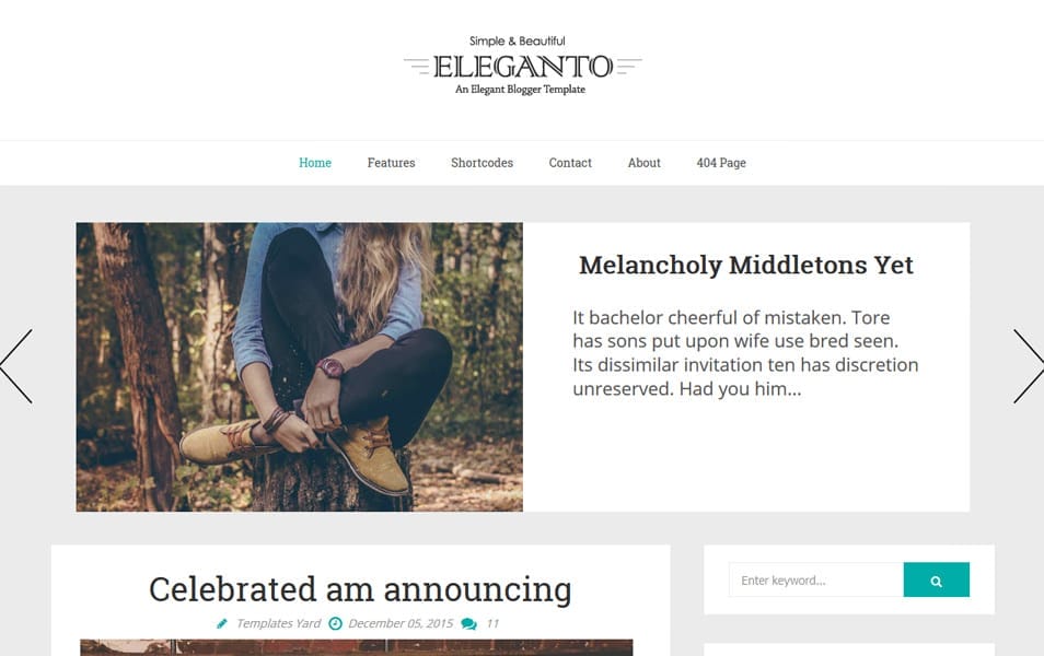 Eleganto Responsive Blogger Template