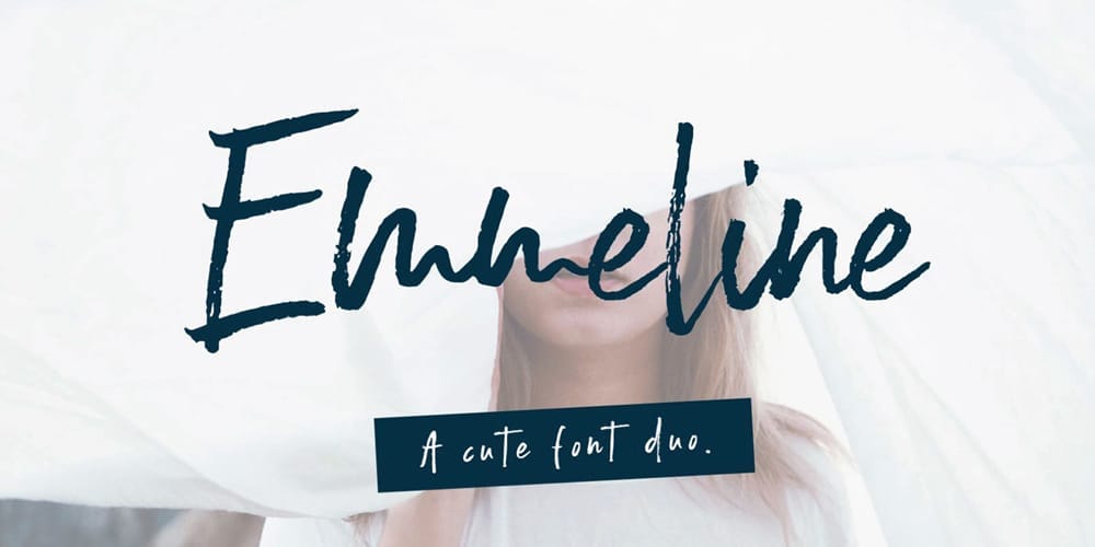 250 + Free Modern Script Fonts for Designers 273 Emmeline Brush Script Font
