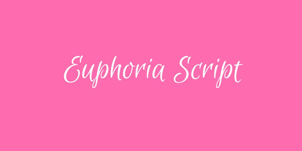 Free Calligraphy Fonts 65 Euphoria Script