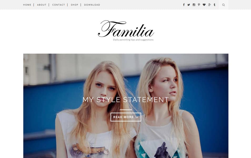 Familia Responsive Blogger Template