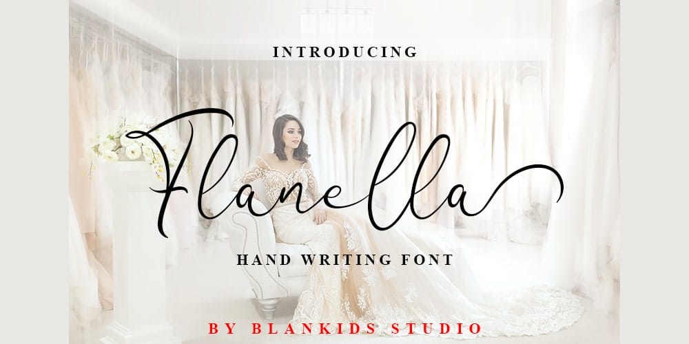 250 + Free Modern Script Fonts for Designers 435 Flanella