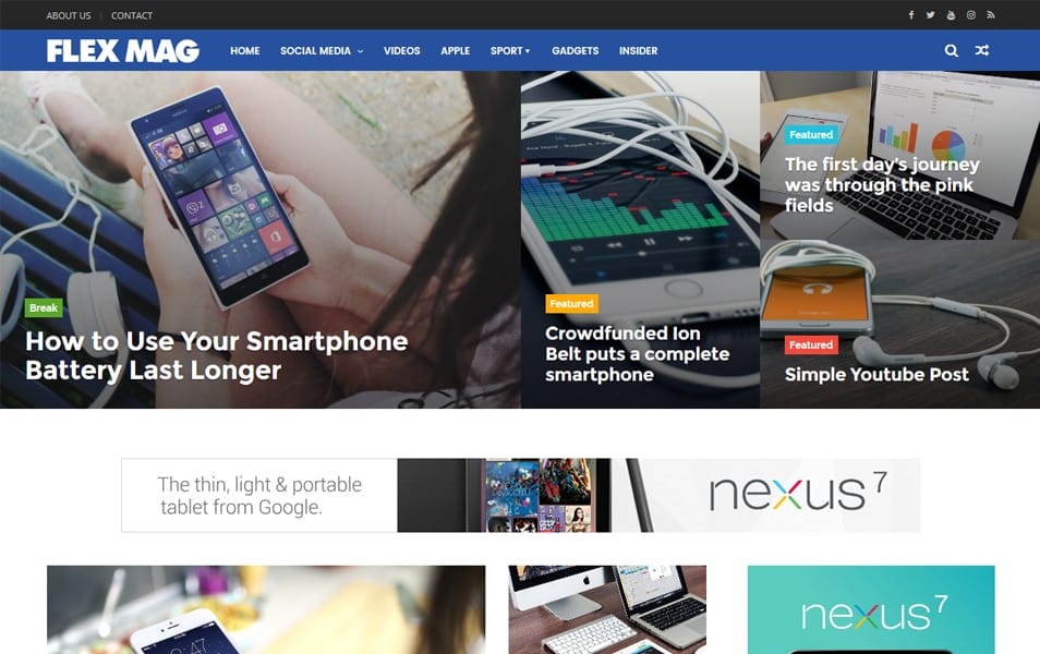 150+ Free Responsive Magazine Style Blogger Templates 2025 77 FlexMag Responsive Blogger Template