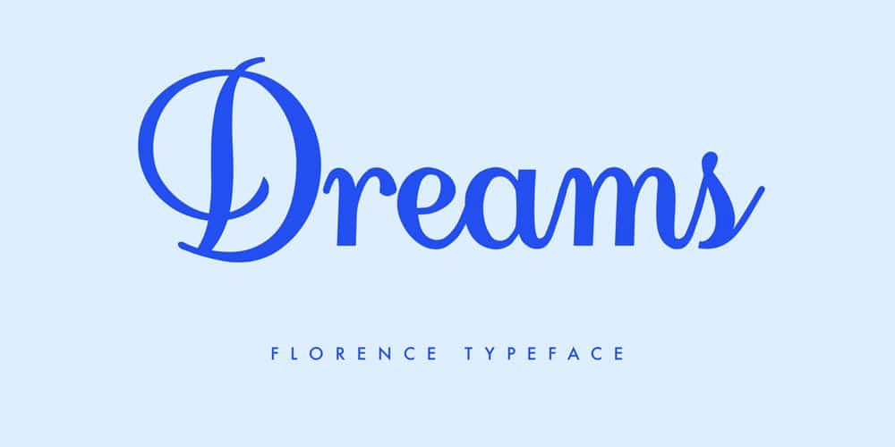 250 + Free Modern Script Fonts for Designers 337 Florence Script Typeface