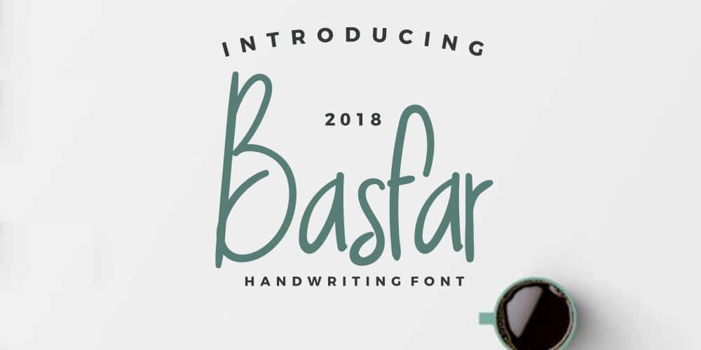 Free Basfar Handwriting Font