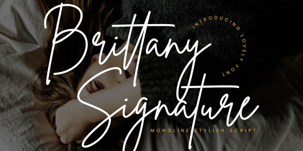250 + Free Modern Script Fonts for Designers 205 Free Brittany Signature Font