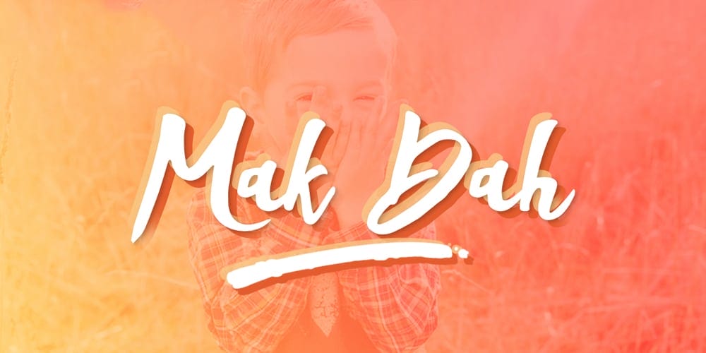 Free Mak Dah Brush Script Font