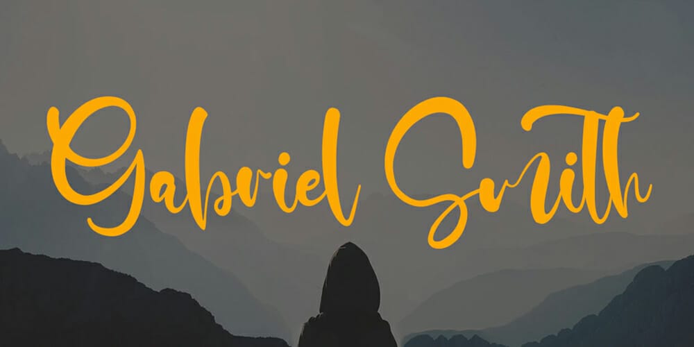 250 + Free Modern Script Fonts for Designers 157 Gabriel Smith