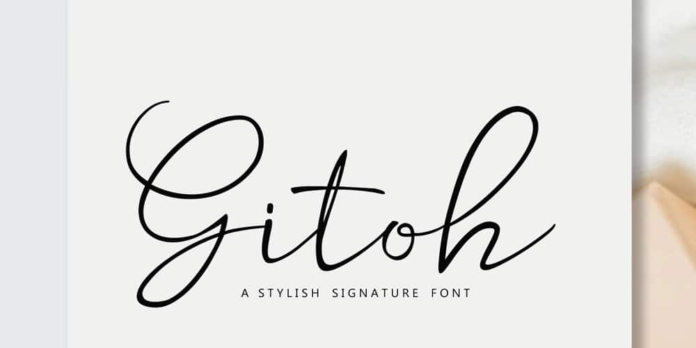 250 + Free Modern Script Fonts for Designers 181 Gitoh Script