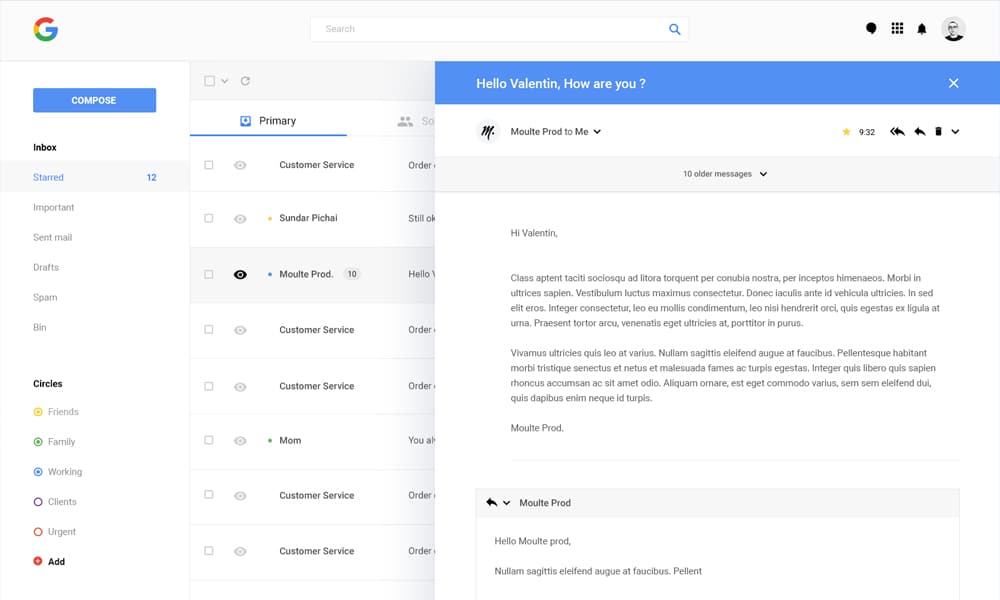 Redesign Concept of Famous Brands 62 Gmail Redesign Concept