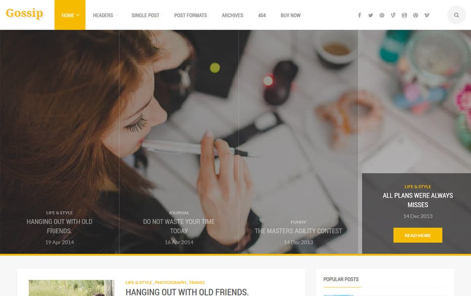150+ Free Responsive Magazine Style Blogger Templates 2025 85 Gossip Responsive Blogger Template