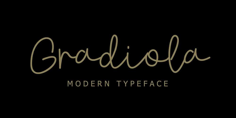 250 + Free Modern Script Fonts for Designers 155 Gradiola Script Font