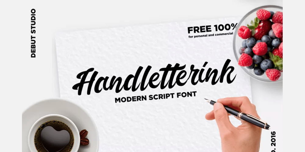 200+ Great Free Fonts for Designers 420 Handletterink Script Font