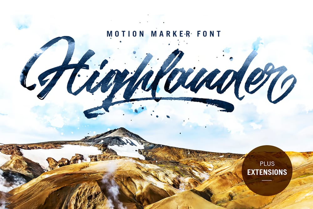 20 Best Collection of Free Downloadable Fonts 5 Highlander Marker Script