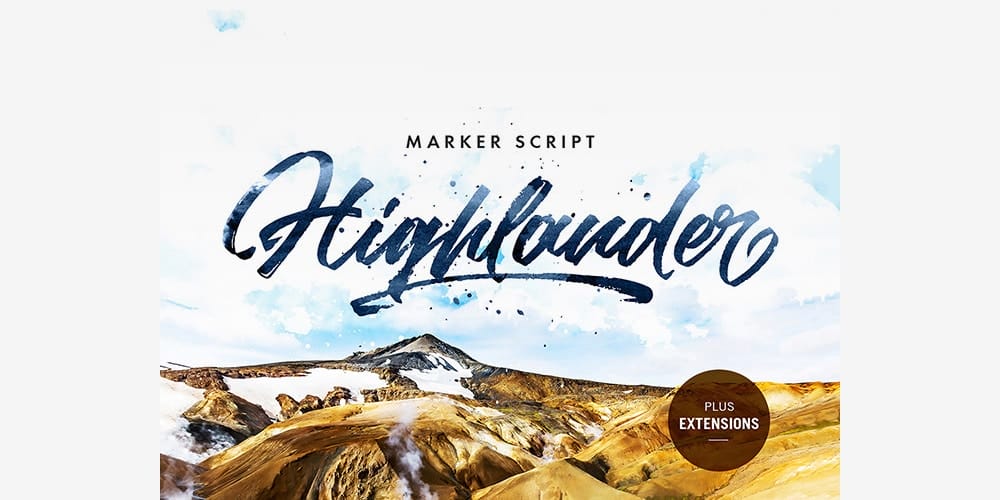 200+ Great Free Fonts for Designers 438 Highlander Marker Script
