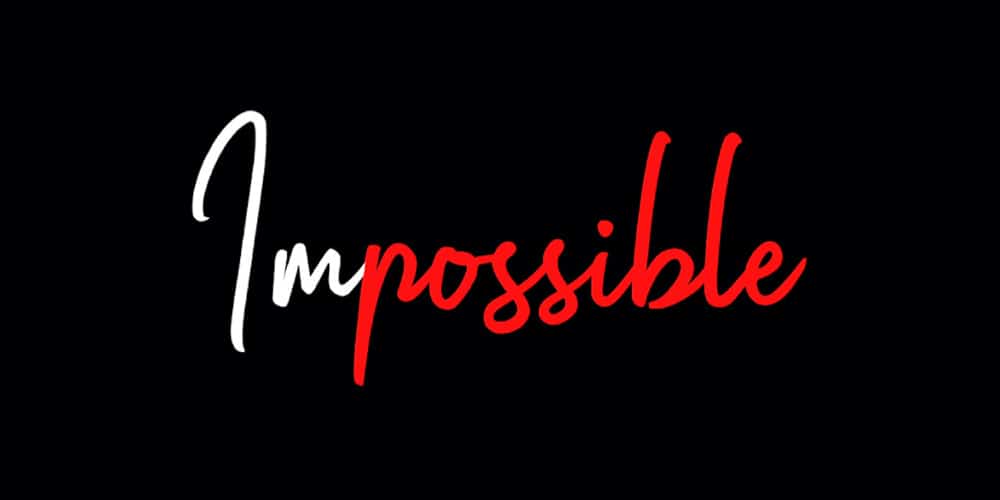 Impossible Script Font