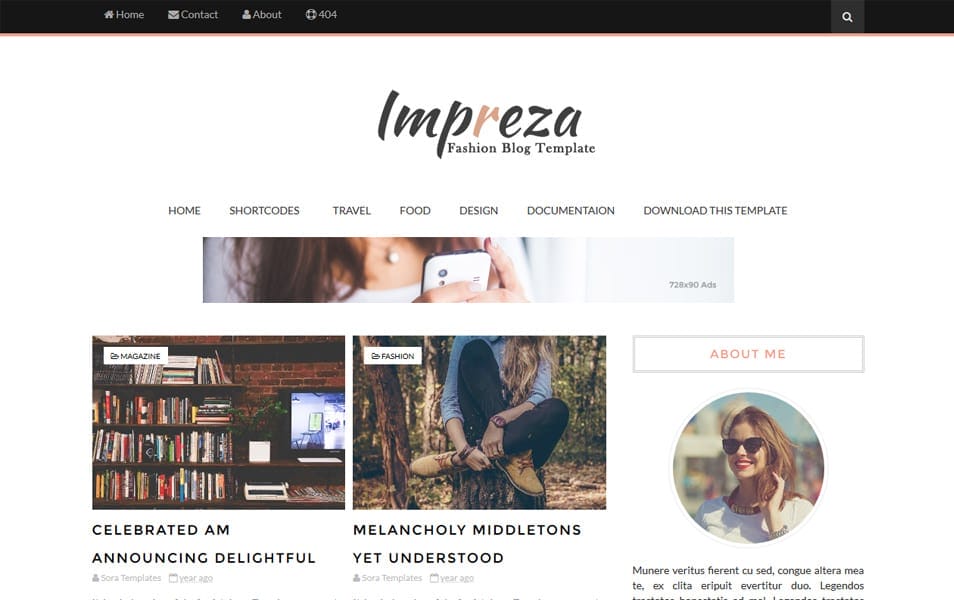 300+ Best Free Responsive Blogger Templates 2025 300 Impreza Responsive Blogger Template