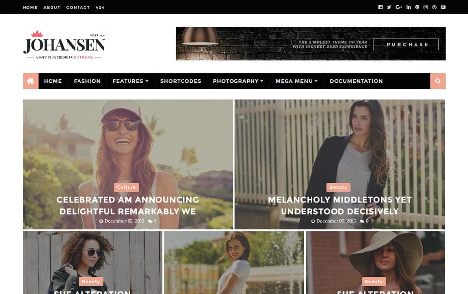 Johansen Responsive Blogger Template