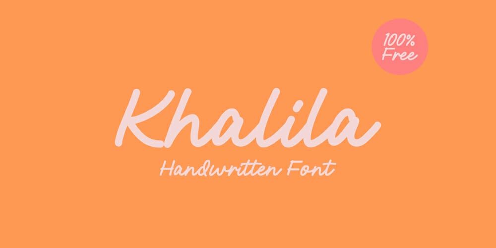 250 + Free Modern Script Fonts for Designers 455 Khalila