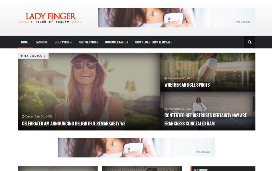 300+ Best Free Responsive Blogger Templates 2025 301 Lady Finger Responsive Blogger Template