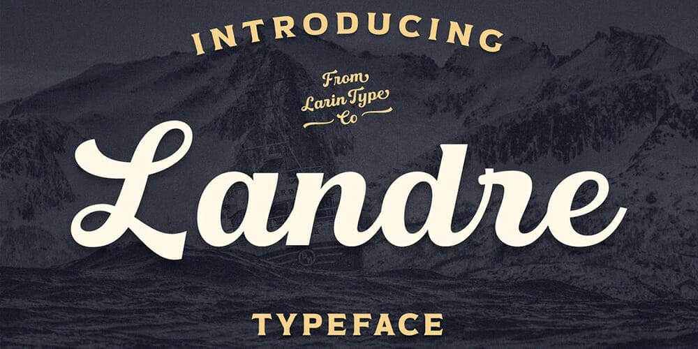 250 + Free Modern Script Fonts for Designers 253 Landre