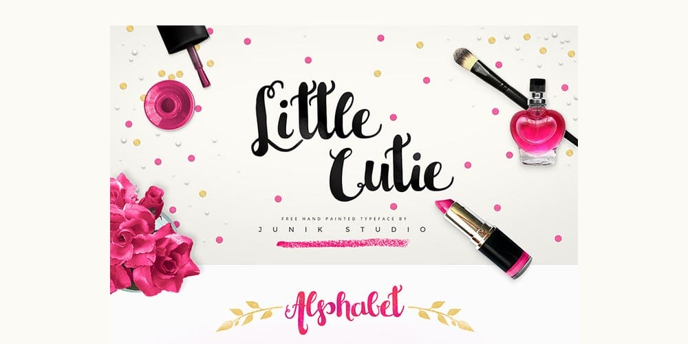 250 + Free Modern Script Fonts for Designers 398 Little Cutie