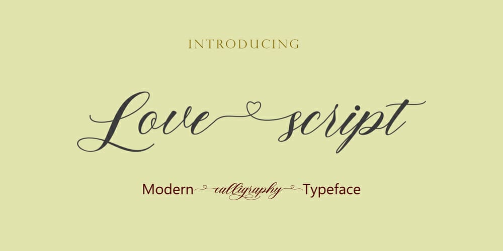 250 + Free Modern Script Fonts for Designers 98 Love Script