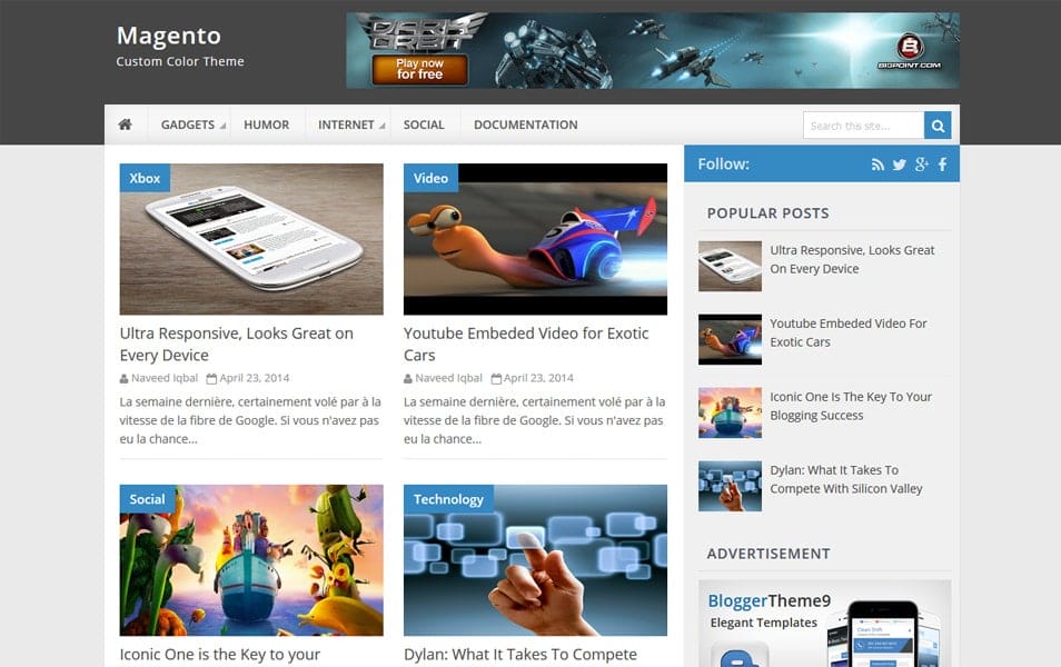300+ Best Free Responsive Blogger Templates 2025 326 Magento Responsive Blogger Template