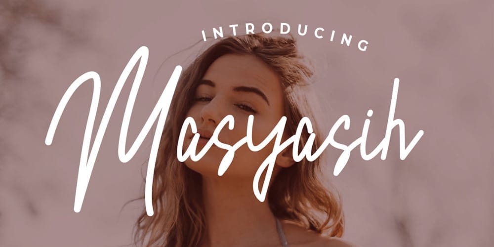 250 + Free Modern Script Fonts for Designers 63 Masyasih Script Monoline