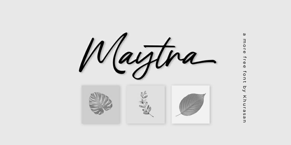 250 + Free Modern Script Fonts for Designers 99 Maytra