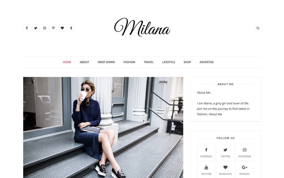 300+ Best Free Responsive Blogger Templates 2025 394 Milana Responsive Blogger Template