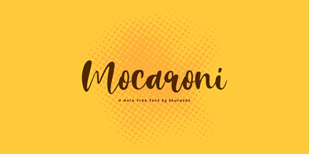 250 + Free Modern Script Fonts for Designers 285 Mocaroni Font