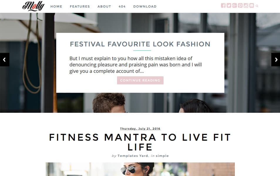 300+ Best Free Responsive Blogger Templates 2025 220 Molly Responsive Blogger Template