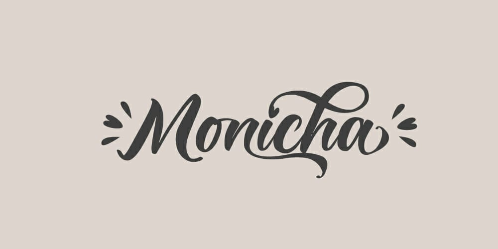 250 + Free Modern Script Fonts for Designers 276 Monicha Script