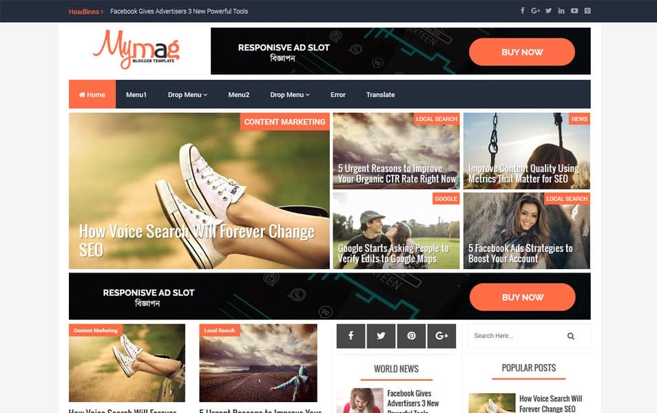 150+ Free Responsive Magazine Style Blogger Templates 2025 81 My Mag Responsive Blogger Template
