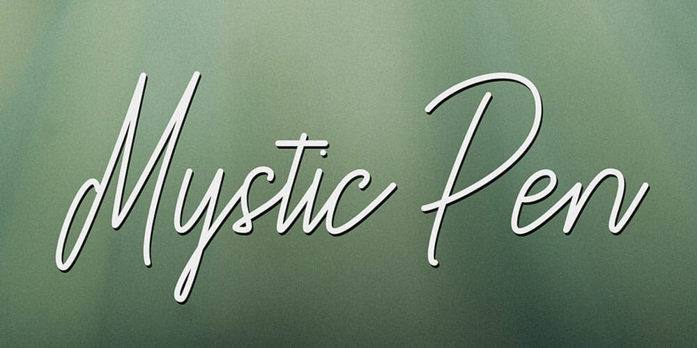 250 + Free Modern Script Fonts for Designers 204 Mystic Pen