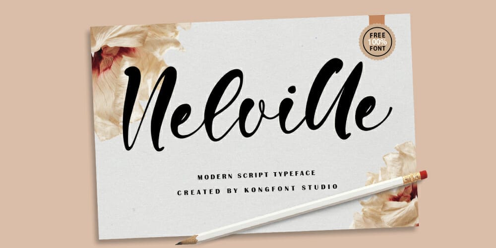 250 + Free Modern Script Fonts for Designers 228 Nelville