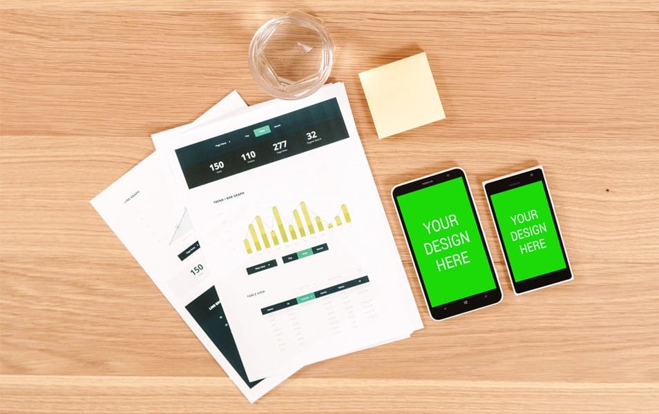 300+ Smartphone Mockup PSD Templates 277 Nokia SmartPhone Combo Mockup