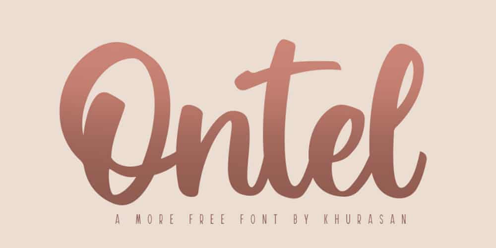 250 + Free Modern Script Fonts for Designers 66 Ontel Script