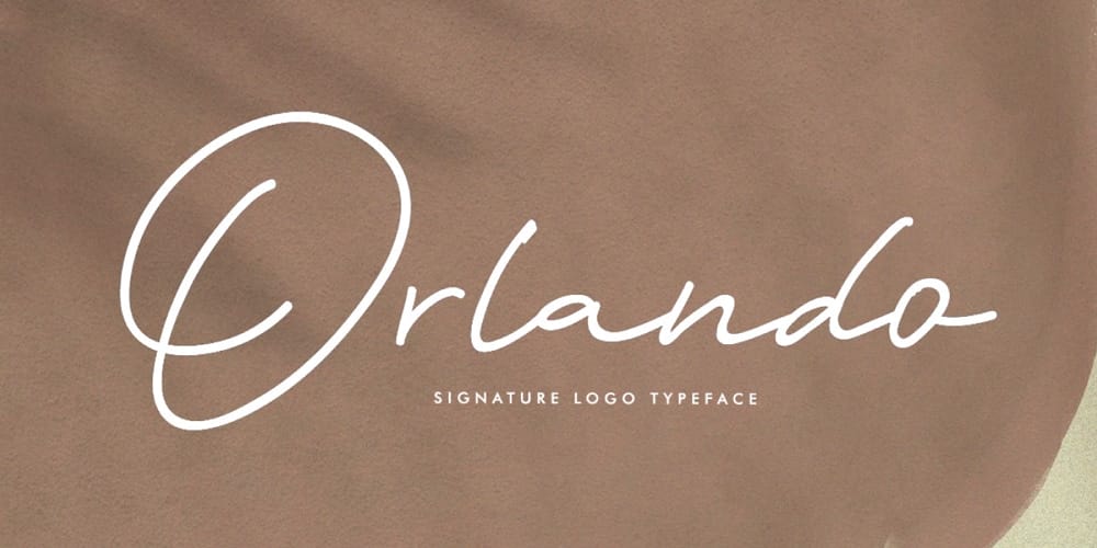 250 + Free Modern Script Fonts for Designers 64 Orlando Signature Typeface