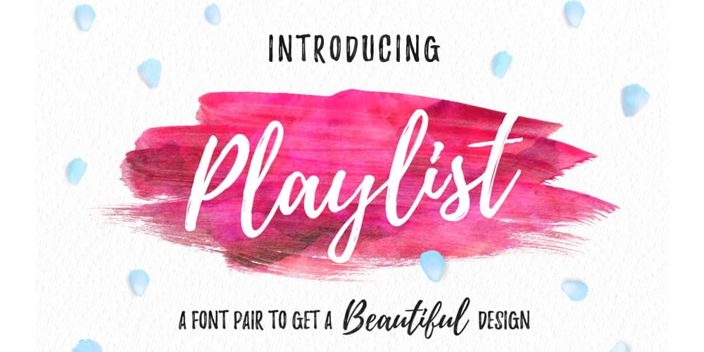 250 + Free Modern Script Fonts for Designers 433 Playlist Font