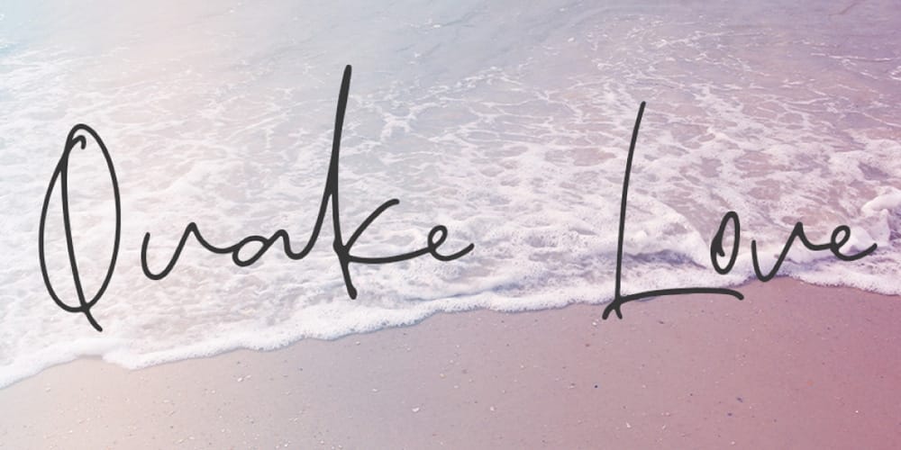 200+ Great Free Fonts for Designers 411 Quake Love Handmade Calligraphy Font