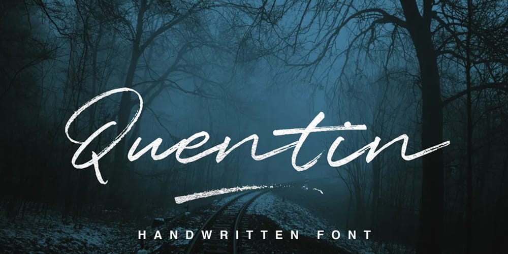 250 + Free Modern Script Fonts for Designers 436 Quentin Script
