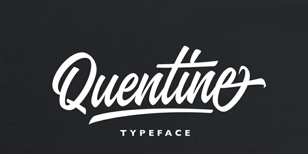 250 + Free Modern Script Fonts for Designers 240 Quentine Typeface