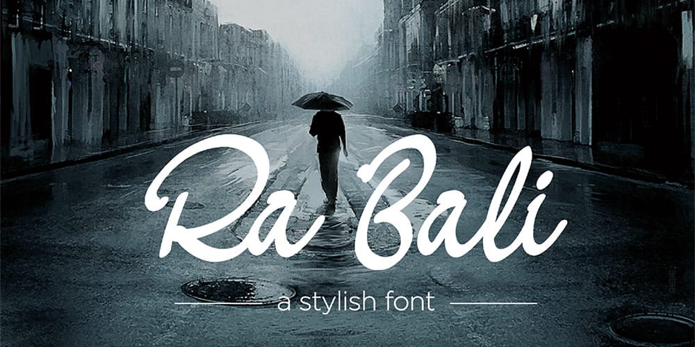 250 + Free Modern Script Fonts for Designers 230 Ra Bali Script Font