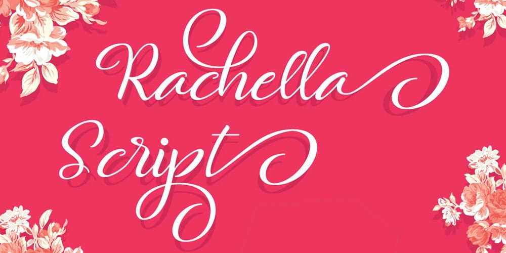 250 + Free Modern Script Fonts for Designers 363 Rachella Script Typeface