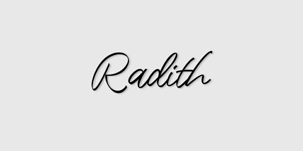 250 + Free Modern Script Fonts for Designers 75 Radith Font