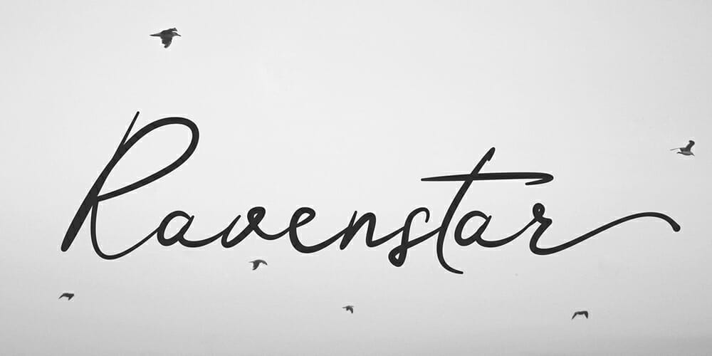250 + Free Modern Script Fonts for Designers 139 Ravenstar Script