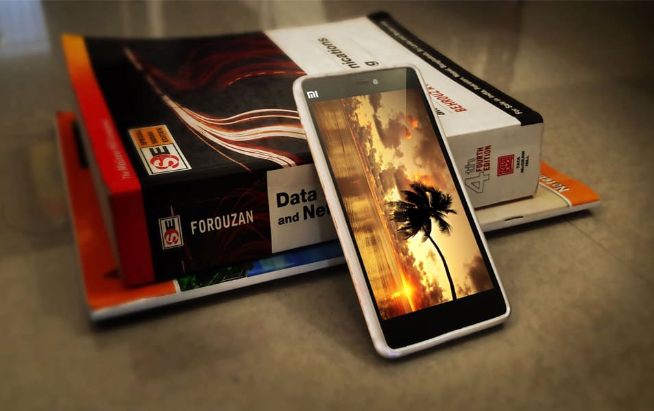 Realistic MI4i with Book Mockup