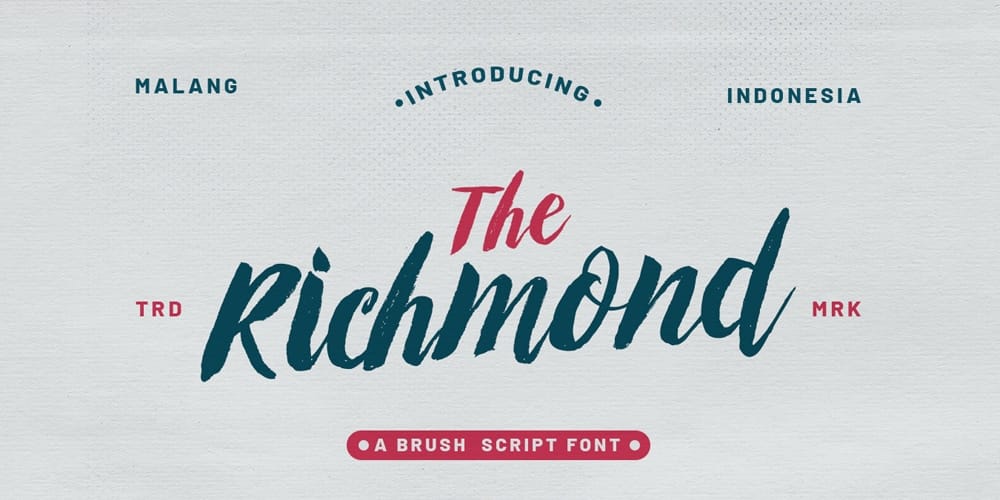 250 + Free Modern Script Fonts for Designers 43 Richmond Brush Script